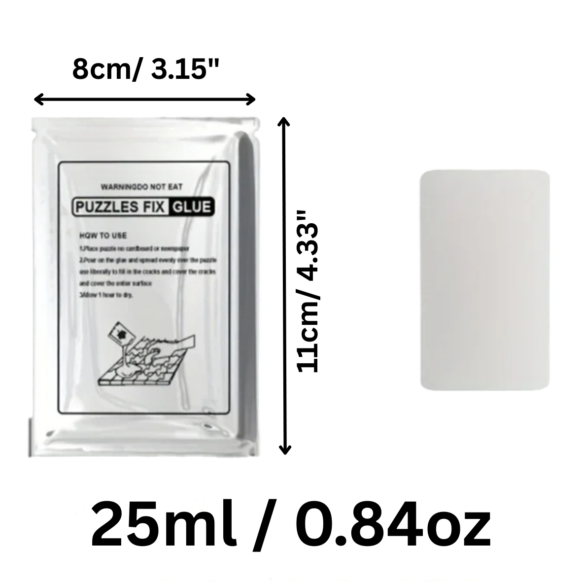 Puzzle Glue & Scraper Kit — Quick-Dry Adhesive for Finished Jigsaws