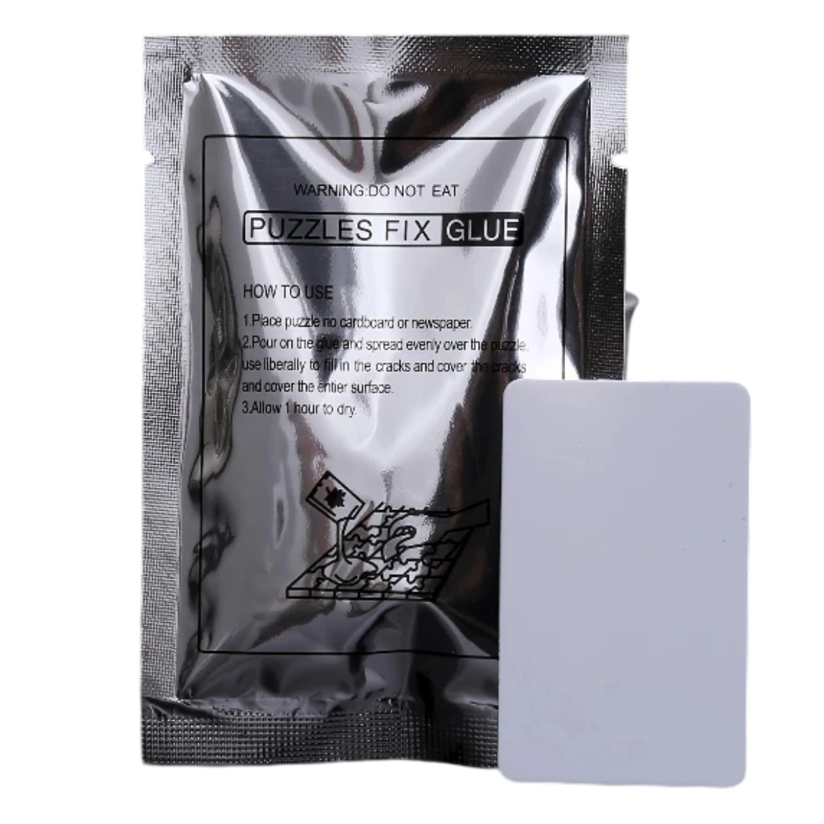 Puzzle Glue & Scraper Kit — Quick-Dry Adhesive for Finished Jigsaws